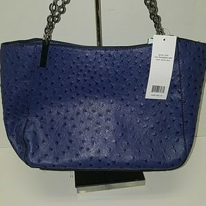 Blue Ostrich purse